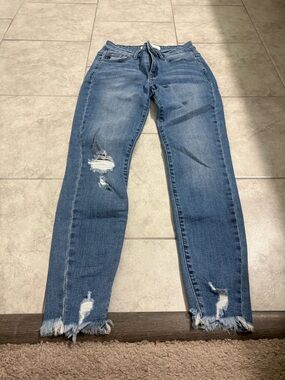 KanCan Medium Blue Distressed Skinny Jeans